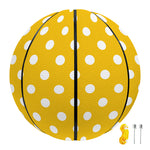 Yellow And White Polka Dot Pattern Print Basketball