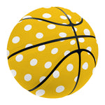 Yellow And White Polka Dot Pattern Print Basketball