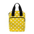 Yellow And White Polka Dot Pattern Print Bible Tote Bag