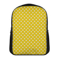 Yellow And White Polka Dot Pattern Print Casual Backpack