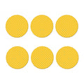 Yellow And White Polka Dot Pattern Print Coaster Set