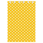 Yellow And White Polka Dot Pattern Print Curtain
