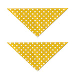 Yellow And White Polka Dot Pattern Print Dog Bandana