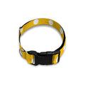 Yellow And White Polka Dot Pattern Print Dog Collar