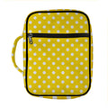 Yellow And White Polka Dot Pattern Print Front Pocket Bible Bag