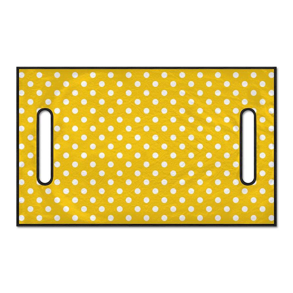 Yellow And White Polka Dot Pattern Print Golf Cart Seat Cover