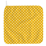 Yellow And White Polka Dot Pattern Print Hand Towel