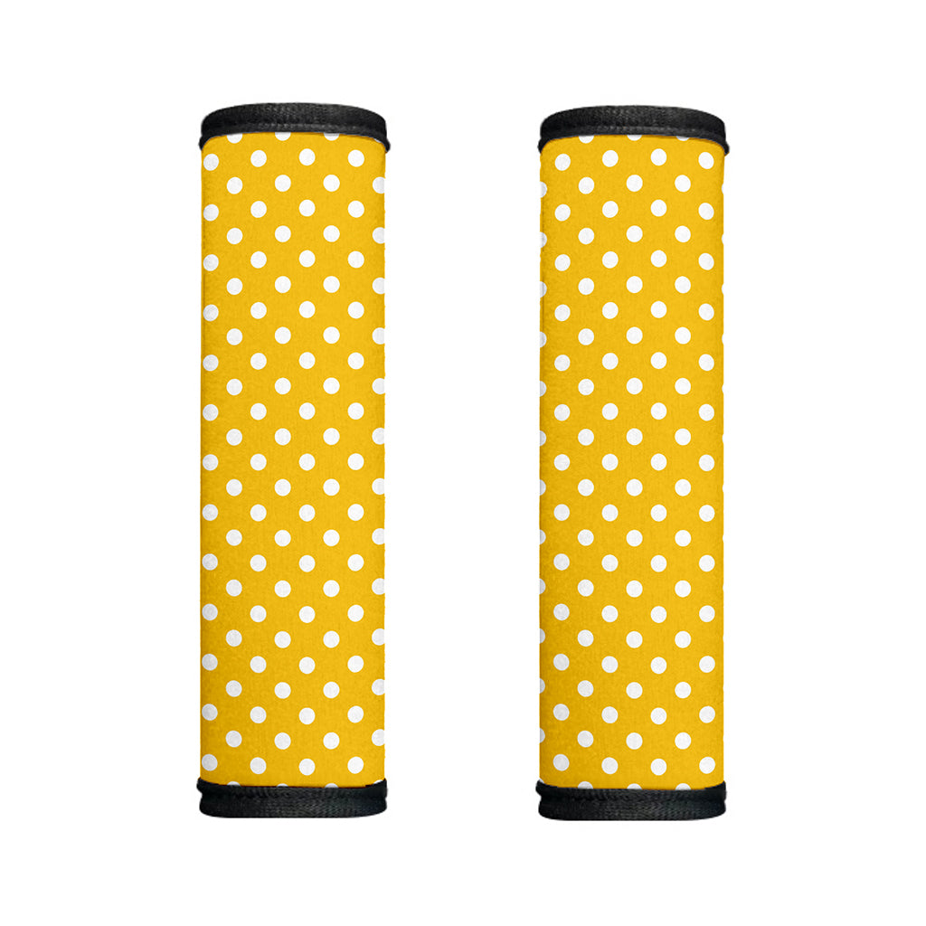 Yellow And White Polka Dot Pattern Print Handle Covers