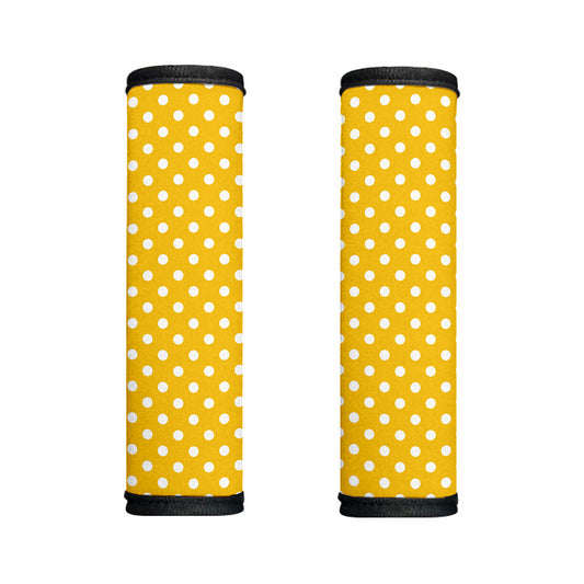Yellow And White Polka Dot Pattern Print Handle Covers