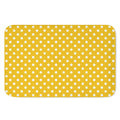 Yellow And White Polka Dot Pattern Print Indoor Door Mat