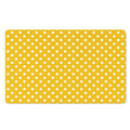 Yellow And White Polka Dot Pattern Print Polyester Doormat