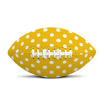 Yellow And White Polka Dot Pattern Print Rugby Ball