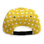 Yellow And White Polka Dot Pattern Print Snapback Cap