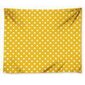 Yellow And White Polka Dot Pattern Print Tapestry