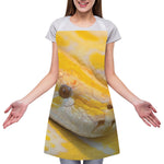 Yellow And White Python Snake Print Adjustable Apron