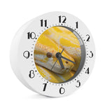 Yellow And White Python Snake Print Alarm Clock