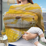 Yellow And White Python Snake Print Baby Seat Cover