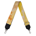 Yellow And White Python Snake Print Bag Strap