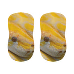 Yellow And White Python Snake Print Bar Stool Covers