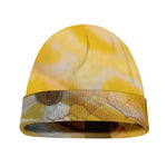 Yellow And White Python Snake Print Beanie