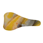 Yellow And White Python Snake Print Bicycle Seat Cover