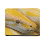 Yellow And White Python Snake Print Bifold Wallet
