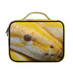 Yellow And White Python Snake Print Briefcase Bible Bag