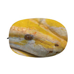 Yellow And White Python Snake Print Car Side Mirror Covers