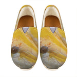 Yellow And White Python Snake Print Casual Shoes
