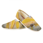 Yellow And White Python Snake Print Casual Shoes