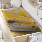 Yellow And White Python Snake Print Changing Pad Cover