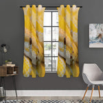 Yellow And White Python Snake Print Curtain