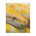 Yellow And White Python Snake Print Curtain