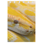 Yellow And White Python Snake Print Curtain