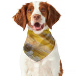 Yellow And White Python Snake Print Dog Bandana