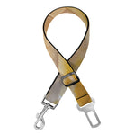 Yellow And White Python Snake Print Dog Seat Belt
