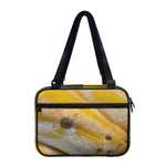 Yellow And White Python Snake Print Double Strap Bible Bag