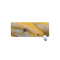 Yellow And White Python Snake Print Extended Mouse Pad
