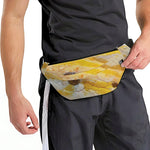 Yellow And White Python Snake Print Fanny Pack