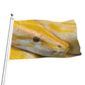 Yellow And White Python Snake Print Flag