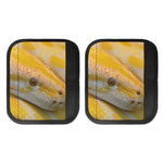 Yellow And White Python Snake Print Handle Covers