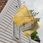 Yellow And White Python Snake Print House Flag