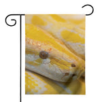 Yellow And White Python Snake Print House Flag