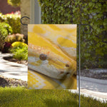 Yellow And White Python Snake Print House Flag