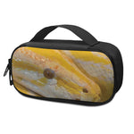 Yellow And White Python Snake Print Insulin Cooler Travel Case