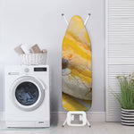 Yellow And White Python Snake Print Ironing Board Cover