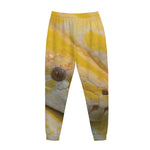 Yellow And White Python Snake Print Jogger Pants
