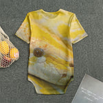 Yellow And White Python Snake Print Men's Bodysuit