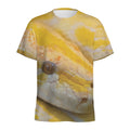 Yellow And White Python Snake Print Men's Athletic T-Shirt