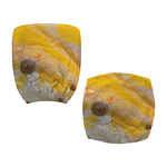Yellow And White Python Snake Print Office Chair Cover